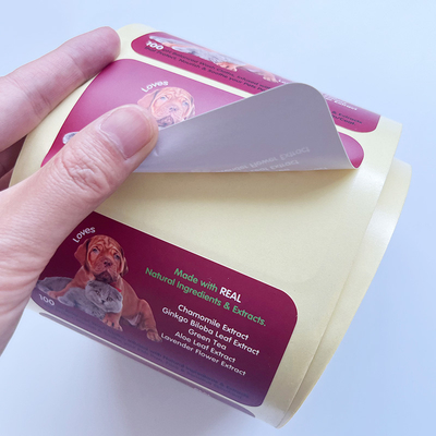 La aduana de papel cubierta de las etiquetas engomadas del sello del pisón del vinilo del animal doméstico imprimió