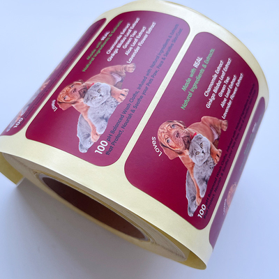 La aduana de papel cubierta de las etiquetas engomadas del sello del pisón del vinilo del animal doméstico imprimió