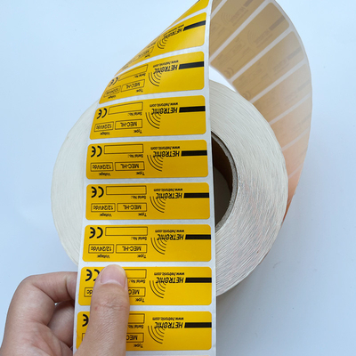 Las etiquetas autoadhesivas de impresión adhesivas de la imagen de encargo del texto impermeabilizan el rollo de la etiqueta engomada del vinilo