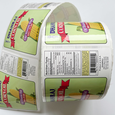 CMYK que imprime la impresora modificada para requisitos particulares adhesiva de empaquetado Label del rollo de la botella de la comida de las etiquetas engomadas del vinilo
