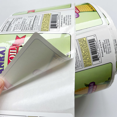 CMYK que imprime la impresora modificada para requisitos particulares adhesiva de empaquetado Label del rollo de la botella de la comida de las etiquetas engomadas del vinilo