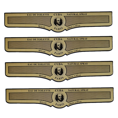 Etiqueta engomada auta-adhesivo impermeable Logo Printing Perfume Bottle Label cosmético