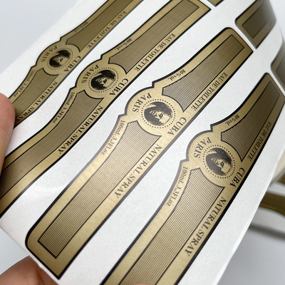 Etiqueta engomada auta-adhesivo impermeable Logo Printing Perfume Bottle Label cosmético