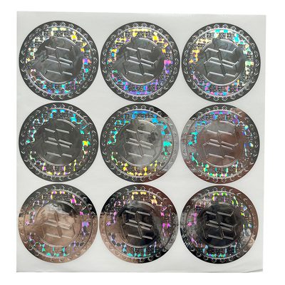 Efecto modificado para requisitos particulares del arco iris de Logo Circle Holographic Sticker Label