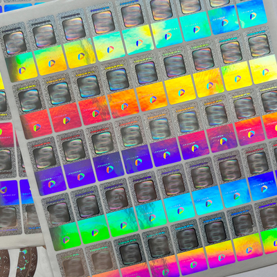 Efecto modificado para requisitos particulares del arco iris de Logo Circle Holographic Sticker Label