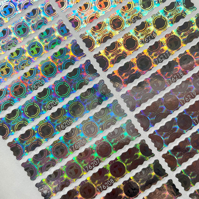 Efecto modificado para requisitos particulares del arco iris de Logo Circle Holographic Sticker Label