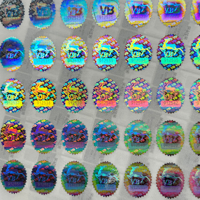Efecto modificado para requisitos particulares del arco iris de Logo Circle Holographic Sticker Label