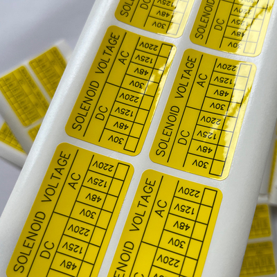 Etiqueta autoadhesiva cortada con tintas de impresión de encargo del vinilo del pisón de las etiquetas engomadas de papel sintéticas del sello