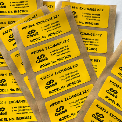 Etiqueta engomada cortada con tintas de papel sintética de impresión de encargo del vinilo de 3M Vinyl Label Sticker