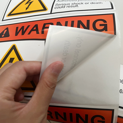 Prenda impermeable que empaqueta el logotipo de encargo impreso de las etiquetas engomadas amonestadoras del vinilo