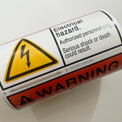 Prenda impermeable que empaqueta el logotipo de encargo impreso de las etiquetas engomadas amonestadoras del vinilo