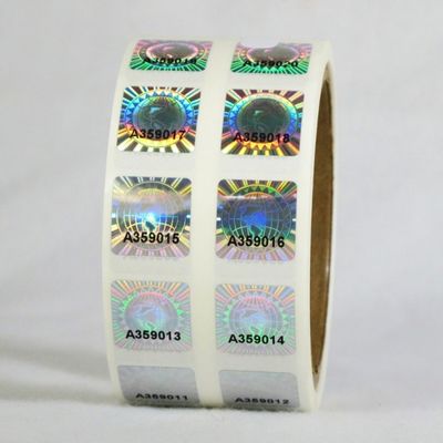 2.as etiquetas engomadas de mudanza del holograma de la seguridad el rallar 3D de 2 * de los 3cm