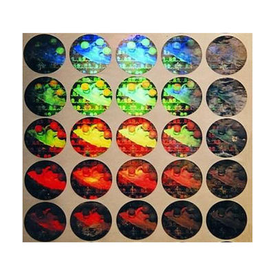 Etiquetas engomadas del holograma de la seguridad del color de ISO9001 2008 CMYK para el certificado