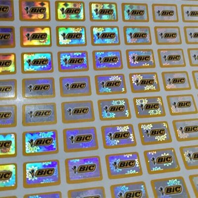 Etiquetas engomadas del holograma de la seguridad de la forma redonda, etiquetas engomadas auténticas del holograma