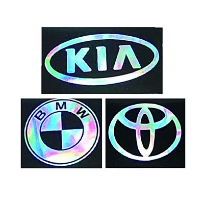 Etiquetas engomadas olográficas falsificadas antis de la seguridad del logotipo 3D del diseño