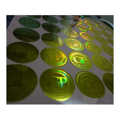 Oro falsificado anti y etiquetas engomadas de plata del holograma de la seguridad