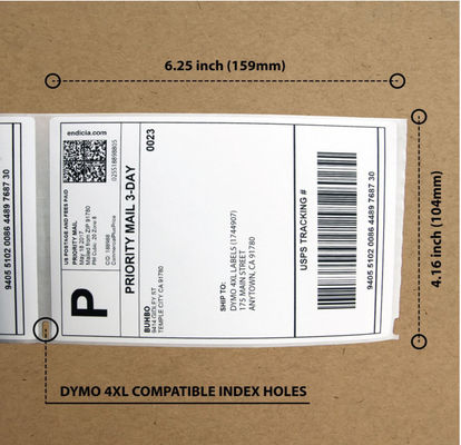 4X6 la pulgada 220PCS esconde las etiquetas termales, etiqueta de código de barras en blanco Rolls