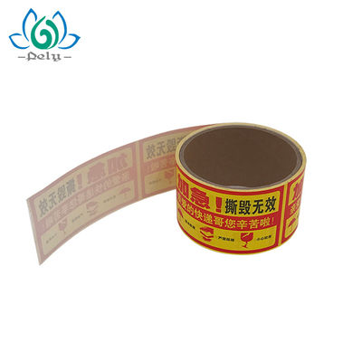 Dos capas del rectángulo Logo Printing Linerless Labels de encargo
