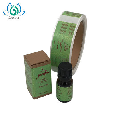 rollo de la etiqueta del vinilo del color de 3 de los x 7.5cm Amber Bottle CMYK