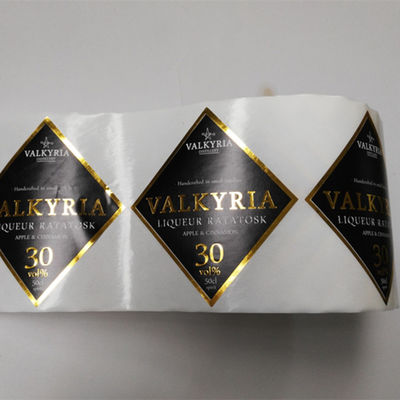 Diseño de marca en etiqueta auta-adhesivo del vino del rotulador de la botella de la bebida del rollo/de la hoja