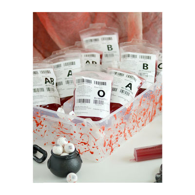 Etiqueta engomada de impresión ULTRAVIOLETA del bolso de la sangre del rectángulo para los hospitales
