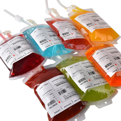 Etiqueta engomada de impresión ULTRAVIOLETA del bolso de la sangre del rectángulo para los hospitales