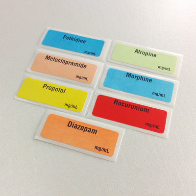 Etiquetas de advertencia de la medicación del color de BOPP CMYK, etiquetas de advertencia en los medicamentos de venta con receta