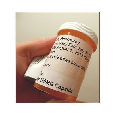 Etiquetas de advertencia de la medicación del color de BOPP CMYK, etiquetas de advertencia en los medicamentos de venta con receta