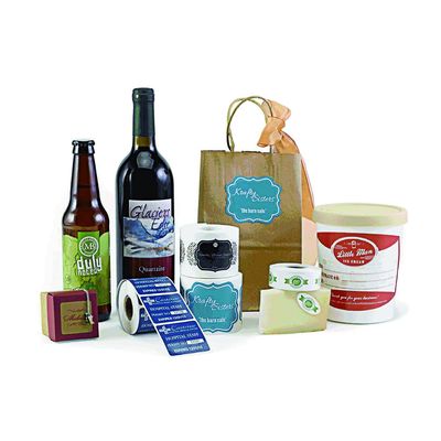 Etiqueta autoadhesiva plástica impresa de la botella de vino de Logo Self Adhesive Stickers Food