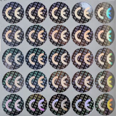 Etiquetas engomadas olográficas a prueba de humedad de la hoja de la tarjeta de la identificación, etiquetas engomadas olográficas 3D