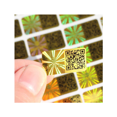 Etiquetas de Matte Lamination Tamper Evident Security, etiquetas engomadas olográficas transparentes