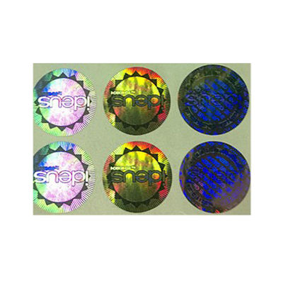 Etiquetas de Matte Lamination Tamper Evident Security, etiquetas engomadas olográficas transparentes