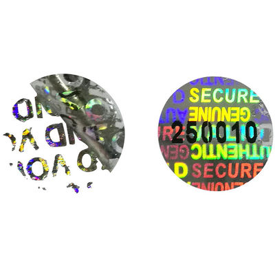 Modifique las etiquetas de la seguridad para requisitos particulares de Logo Die Cut Tamper Evident