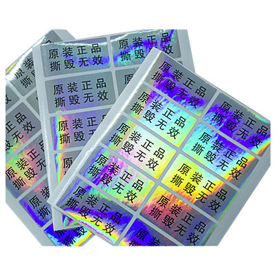 Etiquetas evidentes de la seguridad de la falsificación CMYK del pisón anti del color