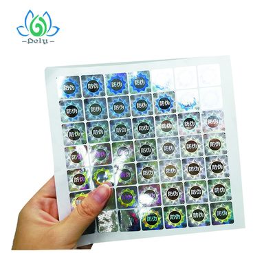 Etiquetas de código de barras inalterables de plata de Anticounterfeiting Goil 3D