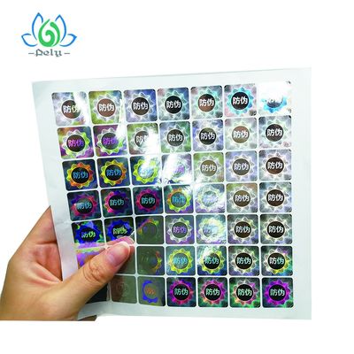 Etiquetas de código de barras inalterables de plata de Anticounterfeiting Goil 3D