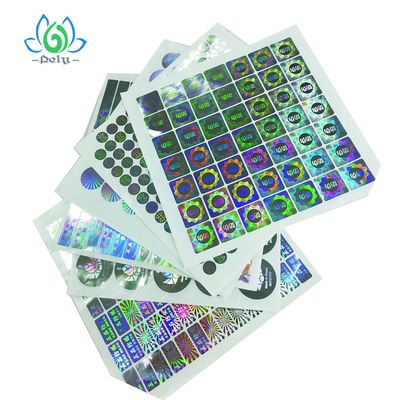 Etiquetas de código de barras inalterables de plata de Anticounterfeiting Goil 3D