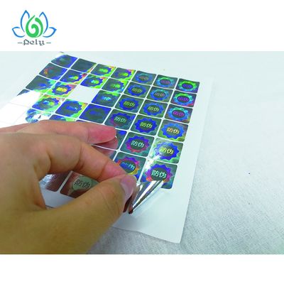 Etiquetas de código de barras inalterables de plata de Anticounterfeiting Goil 3D