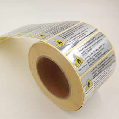 Etiquetas engomadas de impresión de aluminio autas-adhesivo de la hoja de plata del ANIMAL DOMÉSTICO