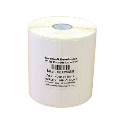 Etiquetas de código de barras de encargo del alto supermercado blanco adhesivo del color