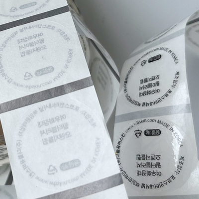 etiquetas engomadas autas-adhesivo del vinilo de 40m m de la etiqueta engomada del claro auto-adhesivo brillante transparente redondo de la barra de labios