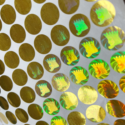 3D que imprime el lacre del cartón de la etiqueta de la etiqueta engomada del holograma de las etiquetas engomadas del sello del pisón