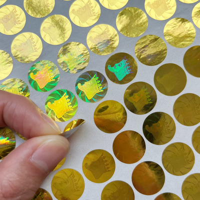 3D que imprime el lacre del cartón de la etiqueta de la etiqueta engomada del holograma de las etiquetas engomadas del sello del pisón