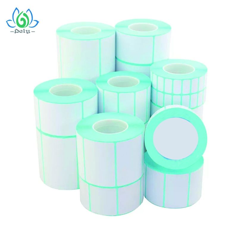 Altas etiquetas autoadhesivas en blanco adhesivas del disco de vinilo de la prenda impermeable, etiquetas en blanco del rollo