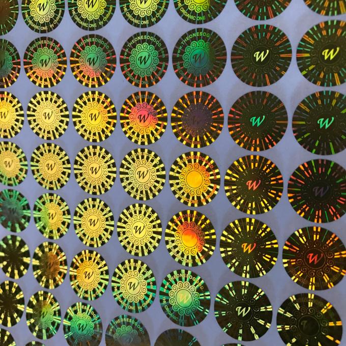 Etiqueta engomada transparente de encargo antifalsificación inalterable del holograma 3D