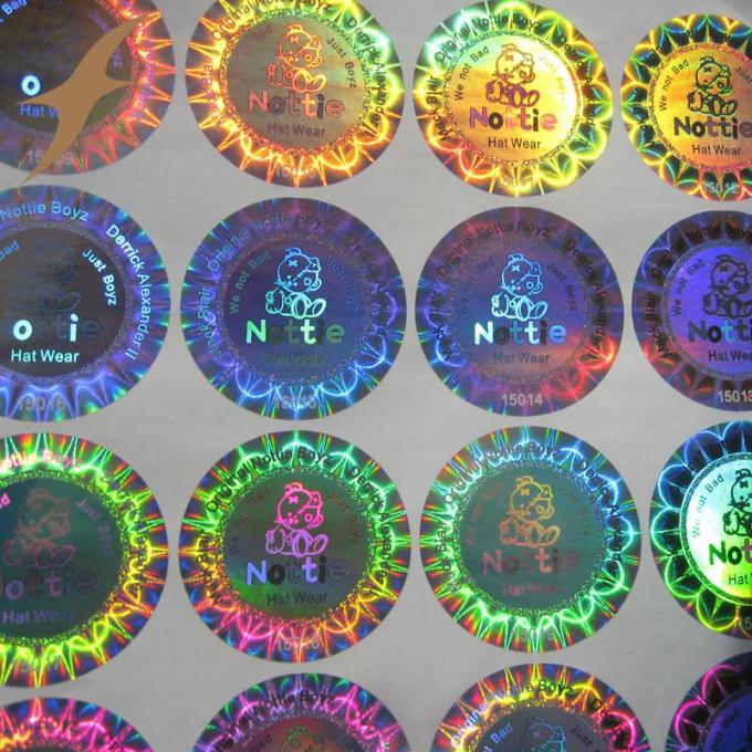 Etiqueta engomada transparente de encargo antifalsificación inalterable del holograma 3D